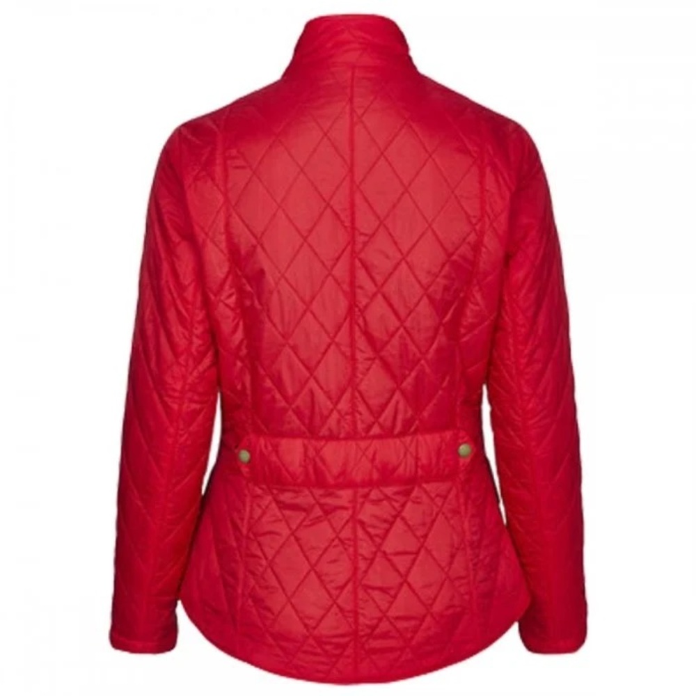 Barbour Red Quilted Utility Jacket - Picture 2 of 9
